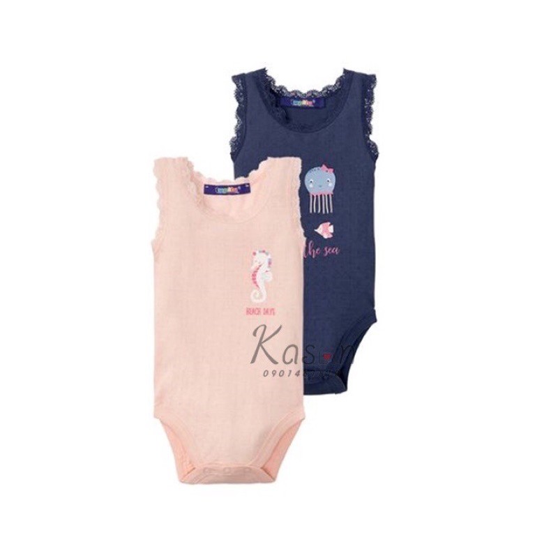 Set 2 Áo Bodysuit Dây Hàng Xuất Cho Bé Gái