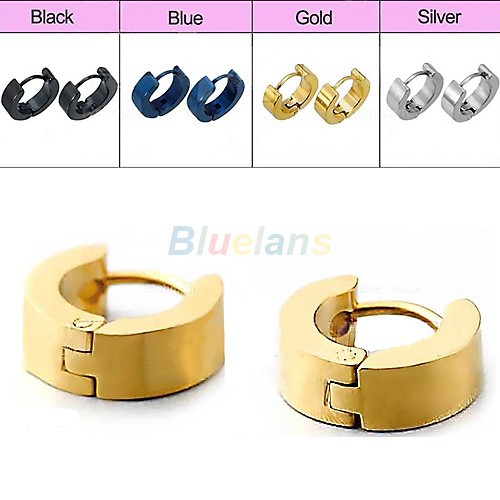 Khuyên Tai Thép Không Gỉ Cá Tính Cho Nam (4 Màu)