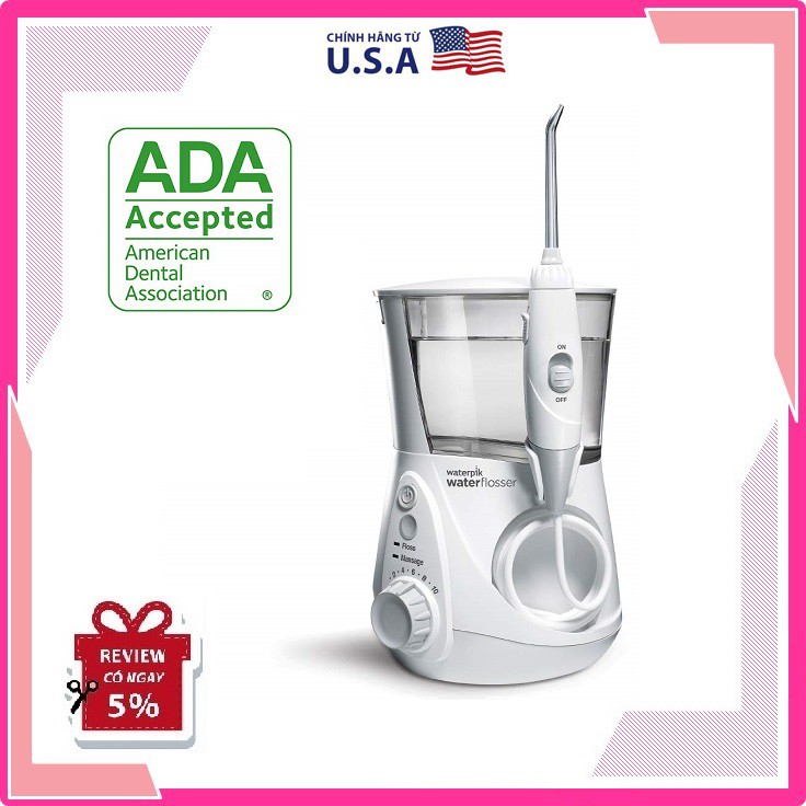 [USA] ✅ Máy tăm nước Waterpik WP- 660 Water Flosser Electric Dental | 120V A/C | Máy Tăm Nước Gia Đình Để Bàn