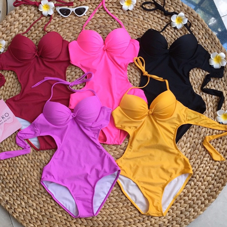 Đồ Bơi Nữ Một Mảnh Đi Biển Khoét Eo Mút Nâng Freesize BHV044 | BigBuy360 - bigbuy360.vn