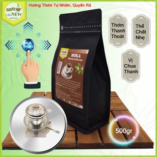 1Kg Cafe MOKA Cầu Đất - Tặng Phin Nhôm - Hương Thơm Quyến Rũ - Vị Chua Thanh - Hậu Ngọt - Coffee New