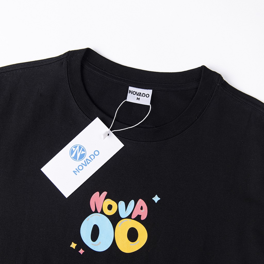 Áo Phông Tay Lỡ Local Brand Novado Fashion Cotton 4 Chiều Form Rộng Nam / Nữ, Dày Dặn Thoáng Mát Đen N21Đ-HT