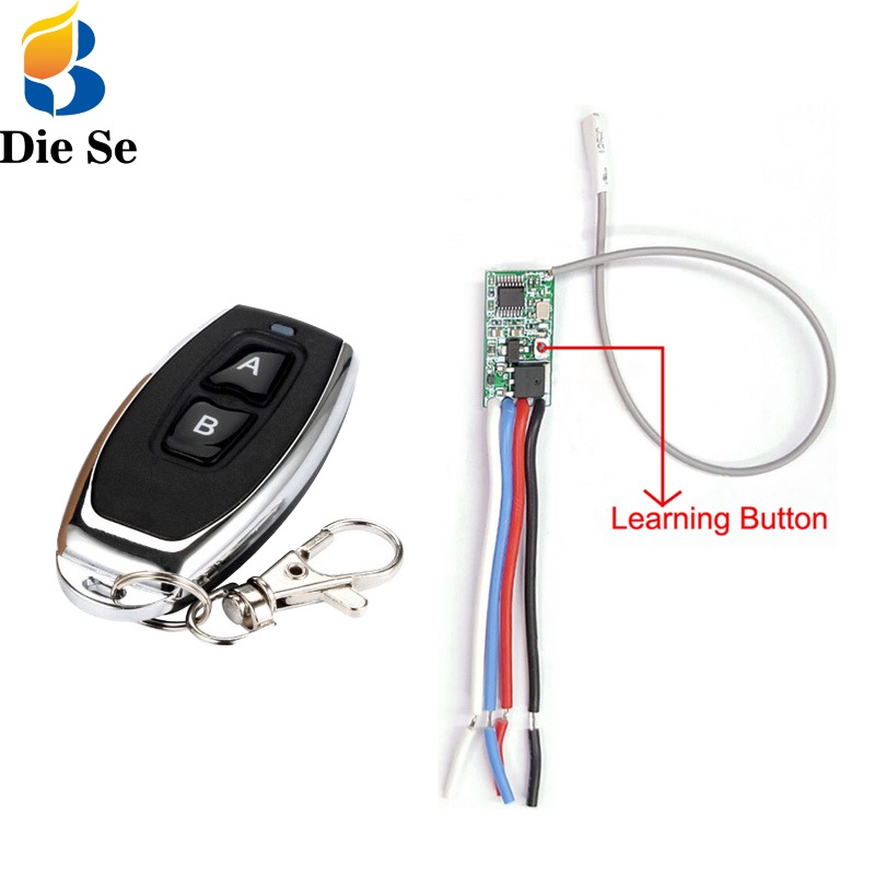 Bộ thu điều khiển từ xa đèn LED DIESE công tắc rơ le không dây 433Mhz DC 3.6V 5V 9V 12V 24V 1CH tiện lợi