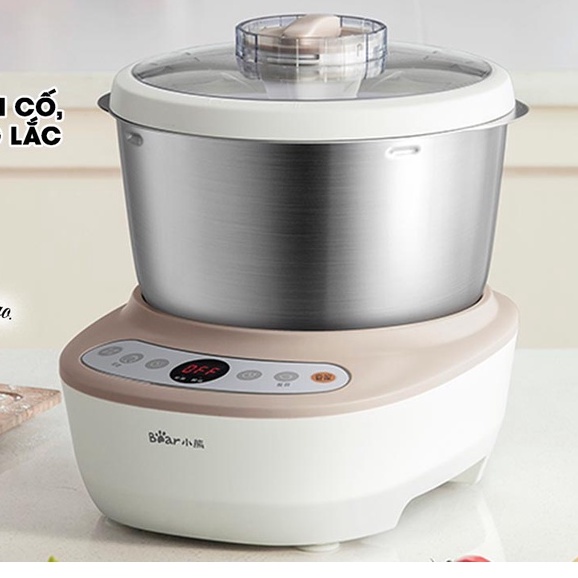Máy nhồi, nhào bột tự động Bear 3.5L, 5L, 7L ( Bản Nội Địa Vs Quốc Tế), máy trộn bột, đánh dăm bông, Bảo hành 12-18th
