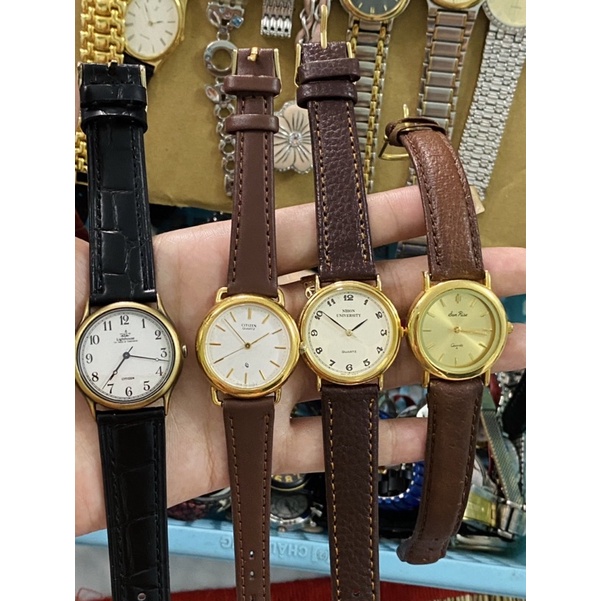 Đồng hồ si nữ dây da( seiko, citizen, jaxit…)