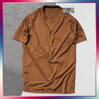 [Rẻ Nhất] Áo Thun Nam Thời Trang Chất Cao Cấp Nâu Bò - Áo Phông Nam Cotton Trơn [DUHNO]