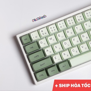 Bộ Keycap Matcha 124 Phím Profile XDA chất liệu PBT in Dye Sub dành cho bàn phím cơ
