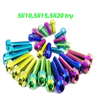 Ốc 5li10,5li15,5li20 đầu trụ Titan Gr5,ốc titan 5li trụ gắn nhiều vị trí-PKPH