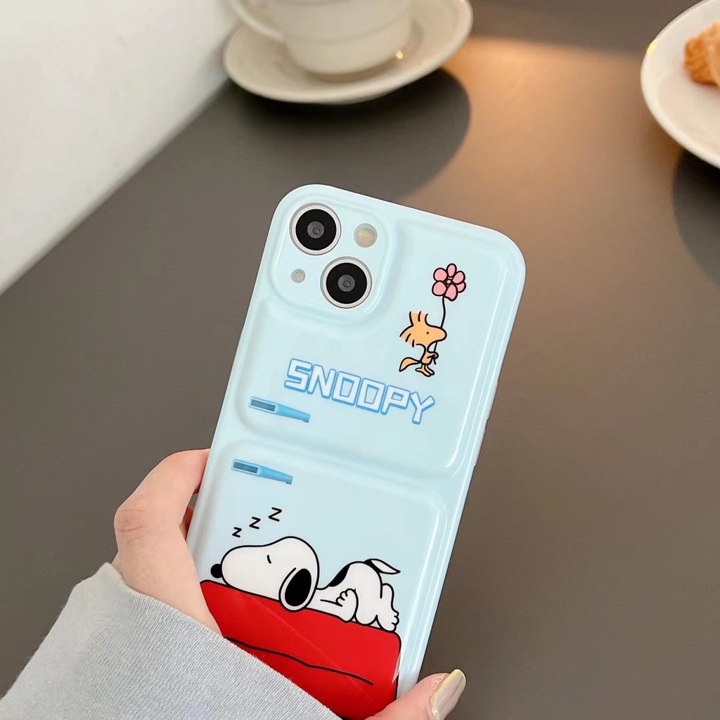 Ốp Điện Thoại Hình Snoopy 3D Cho iPhone 13 Pro Max 12 Pro Max 11 Pro Max XR X Xs Max
