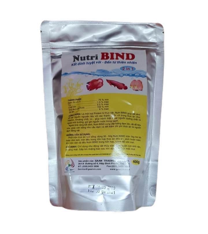 Chất kết dính Nutri Bind làm tôm trộn, tim bò cho cá cảnh