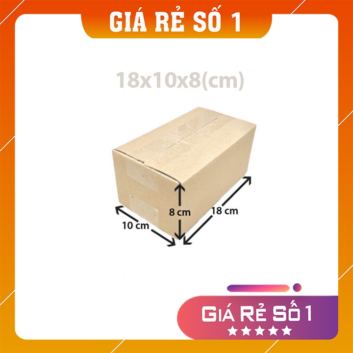 18x10x8 Hộp carton, thùng giấy cod gói hàng, bìa cứng đóng hàng nắp đậy giá rẻ