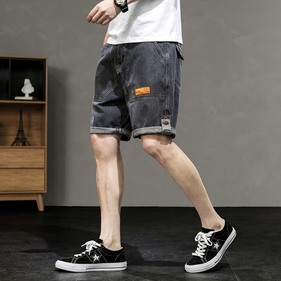 Bộ Quần Áo Denim Màu Xám 2023men 's Cho Nam