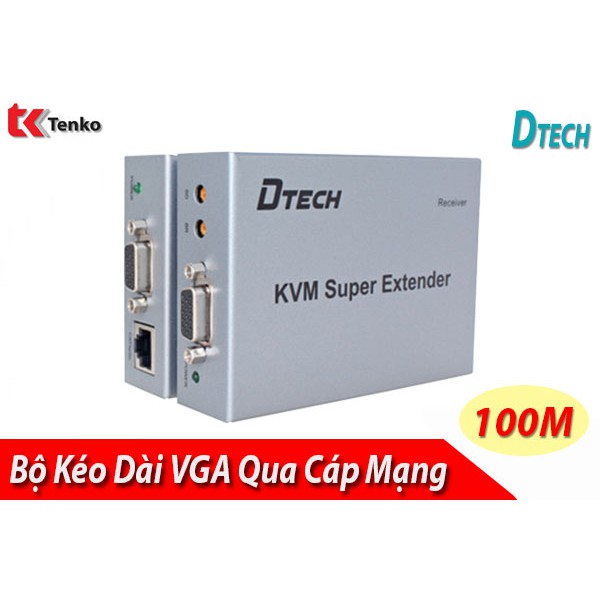 Bộ Khuếch Đại VGA Qua Cáp Mạng Lan 100M DT-7044A