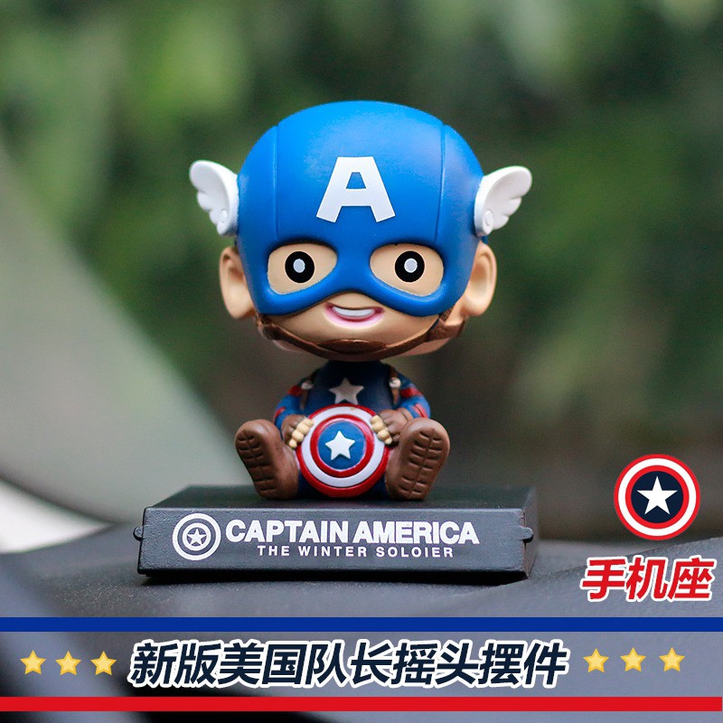 Giá đỡ điện thoại 10cm hình biểu tượng Captain America sáng tạo