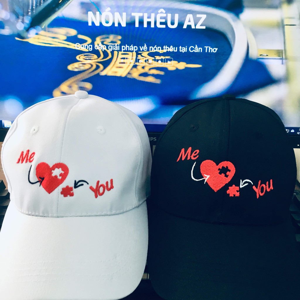 Nón kết cặp đôi Love Couple - Mũ Lưỡi Trai AZ MT82