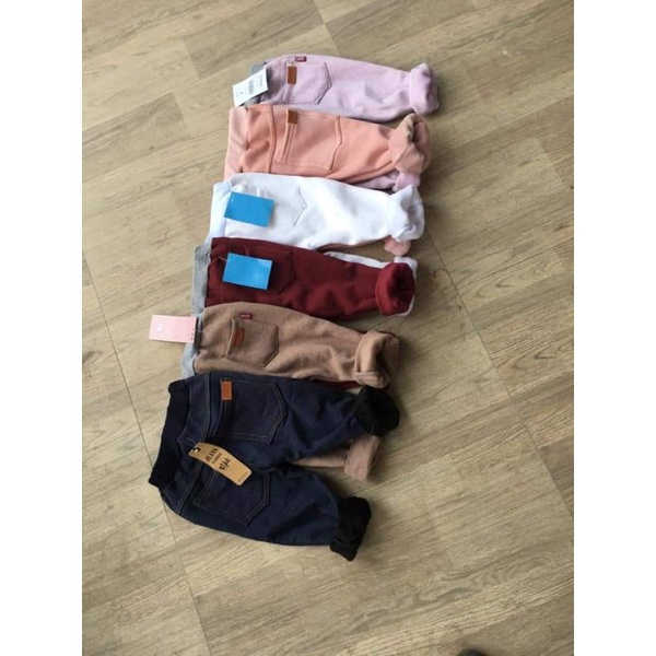 Quần jean nỉ lót lông dày cộc cho bé 7_10kg