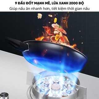 Bếp gas đôi GZ499 Lắp Đặt Được Cả Âm Lẫn Dương Với 9 Đầu Đốt Đi Kèm Tính Năng Hẹn Giờ