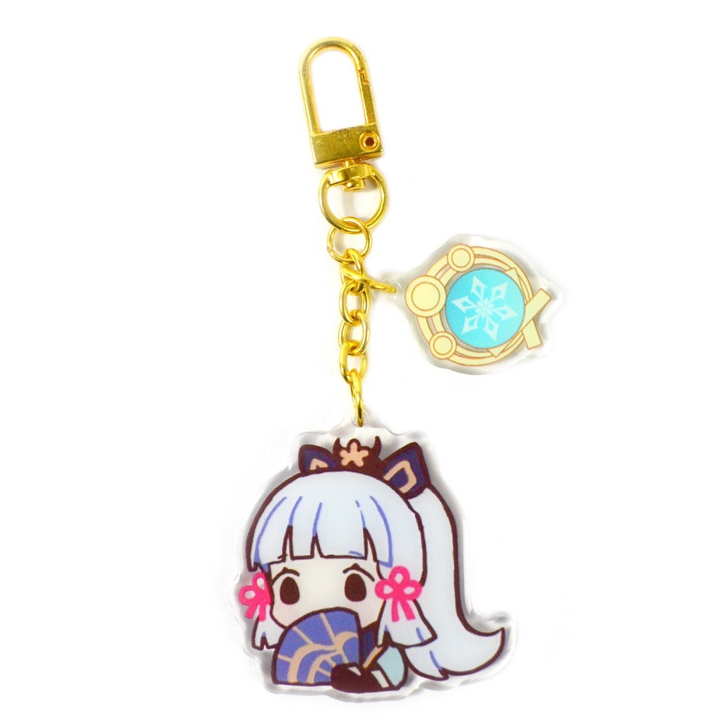 Móc khóa GENSHIN IMPACT ver CHIBI VÀNG mica trong acrylic in hình anime chibi game