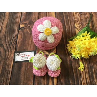 Set nón giày Handmade cho bé_Hàng sẵn, ảnh chụp thật