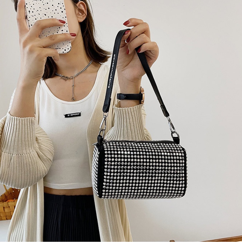 Túi Xách Đeo Chéo Đính Đá Lấp Lánh Thời Trang Mới Cho Nữ