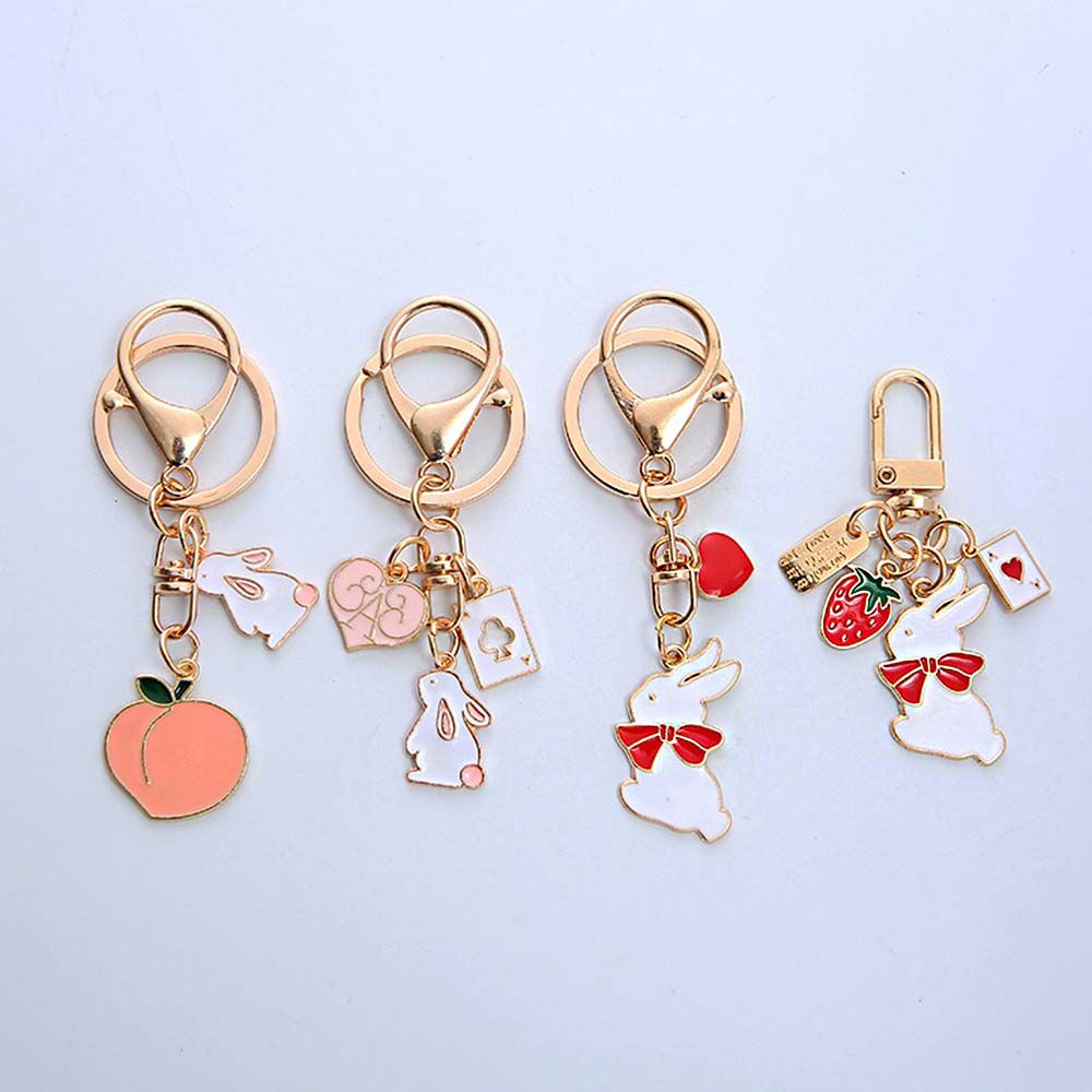 Móc khóa hình chú thỏ đáng yêu bắt mắt thời trang Hàn Quốc