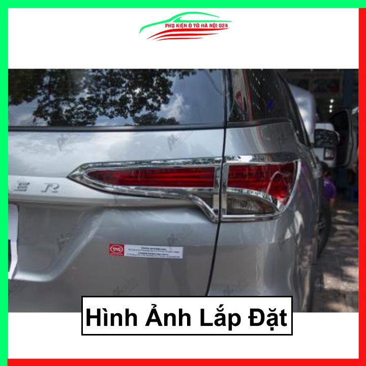 Ốp viền đèn pha hậu mạ crom Fortuner 2017-2022 chống trầy trang trí bảo vệ xe