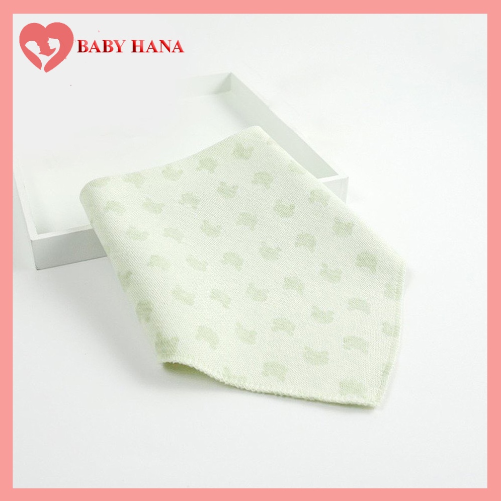 Khăn Yếm Tam Giác Cotton Hữu Cơ 2 Cúc Bấm Cao Cấp Siêu Mềm Cho Bé