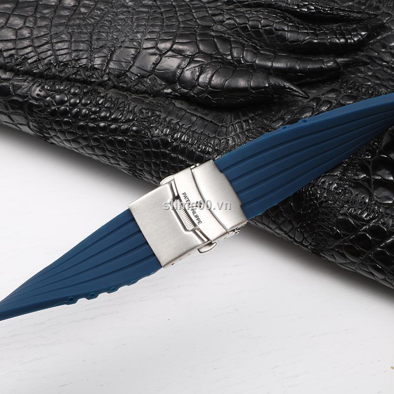 Dây đeo đồng hồ thể thao PATEK PHILIPPE bằng silicone 20mm chống thấm nước thời trang cho nam và nữ