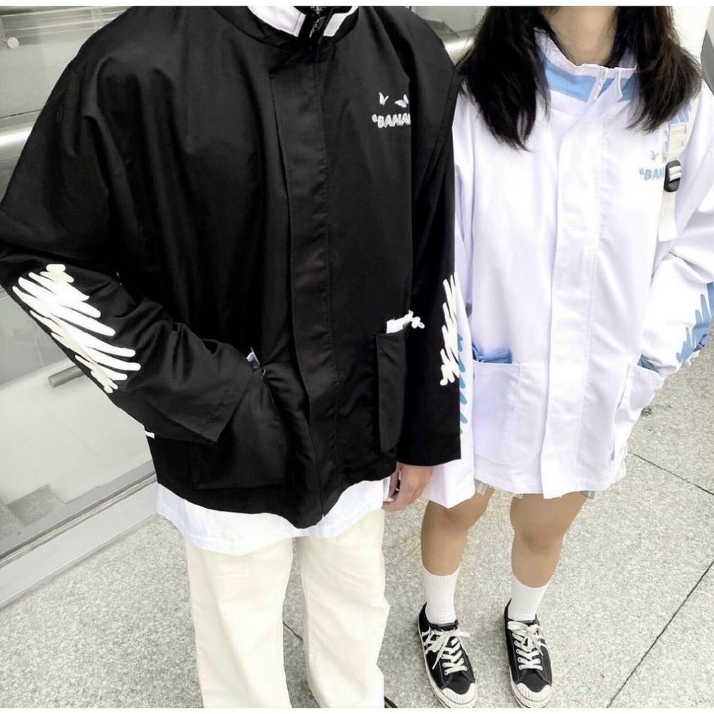Áo Khoác Dù Chống Dành Cho Nam Cho Nữ  Có 2 Màu Unisex Form Rộng In Hình Banawa Jacket