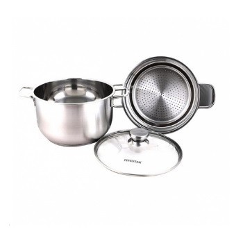 Bộ nồi xửng hấp 3 đáy nắp kính Fivestar ST24-3DG đường kính 24cm