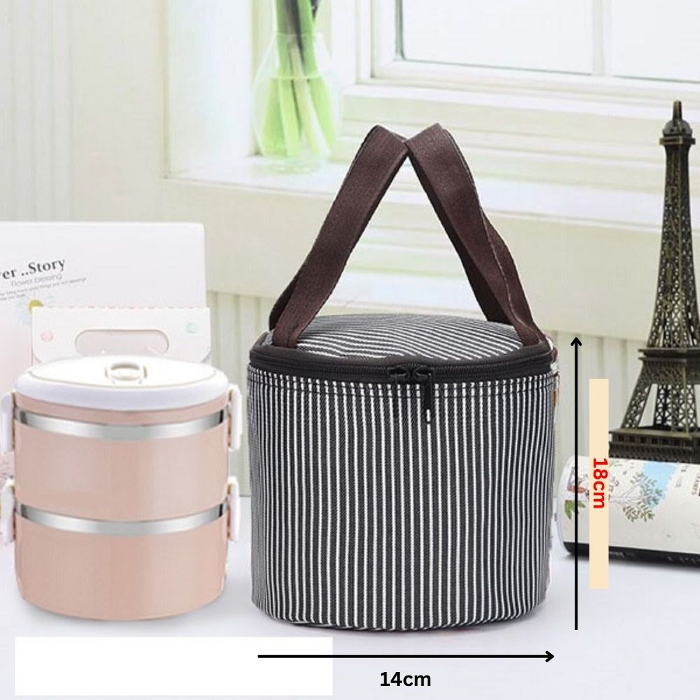 Túi đựng cơm hộp giữ nhiệt thực phẩm thức ăn cho dân văn phòng đi làm đựng cơm trưa vải Oxford chống thấm nước T002