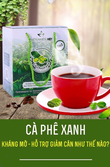 [Giá_Sỉ] Cafe xanh kháng mỡ mẫu mới chính hãng hộp 10 gói | BigBuy360 - bigbuy360.vn