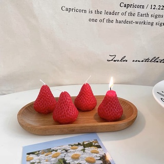 Nến thơm hình quả dâu tây decor phòng, hương thơm thư giãn - Aroma.candle