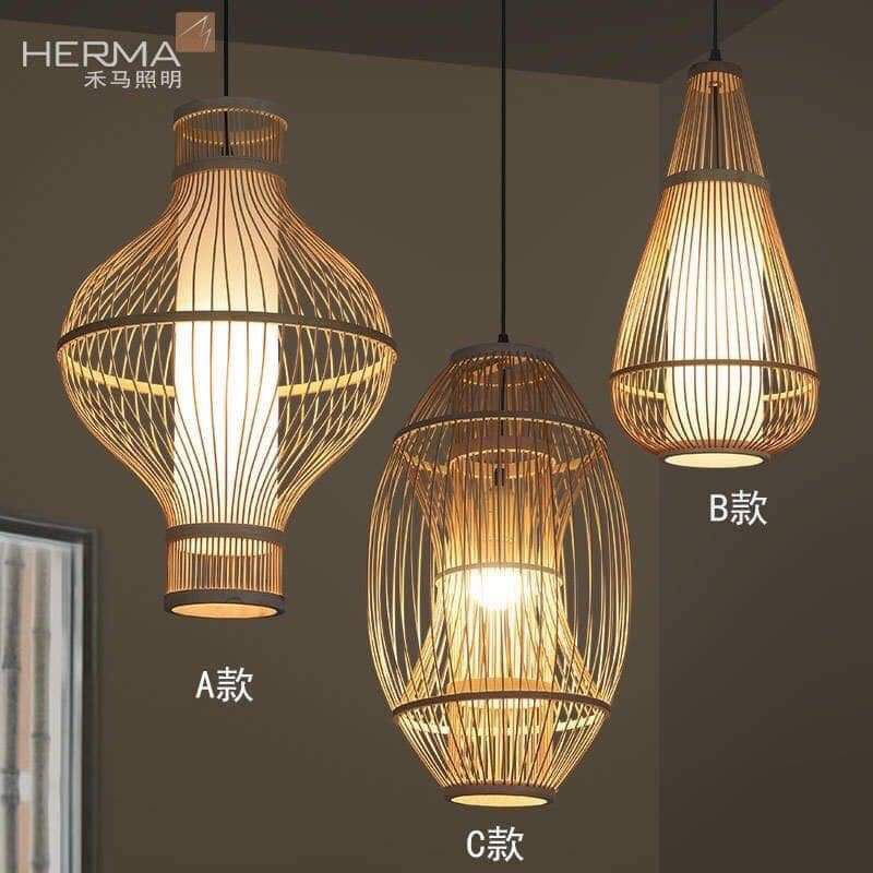 Đèn tre đèn mây tre đèn thả mây tre lh shop tư vấn giá cụ thể theo mẫu