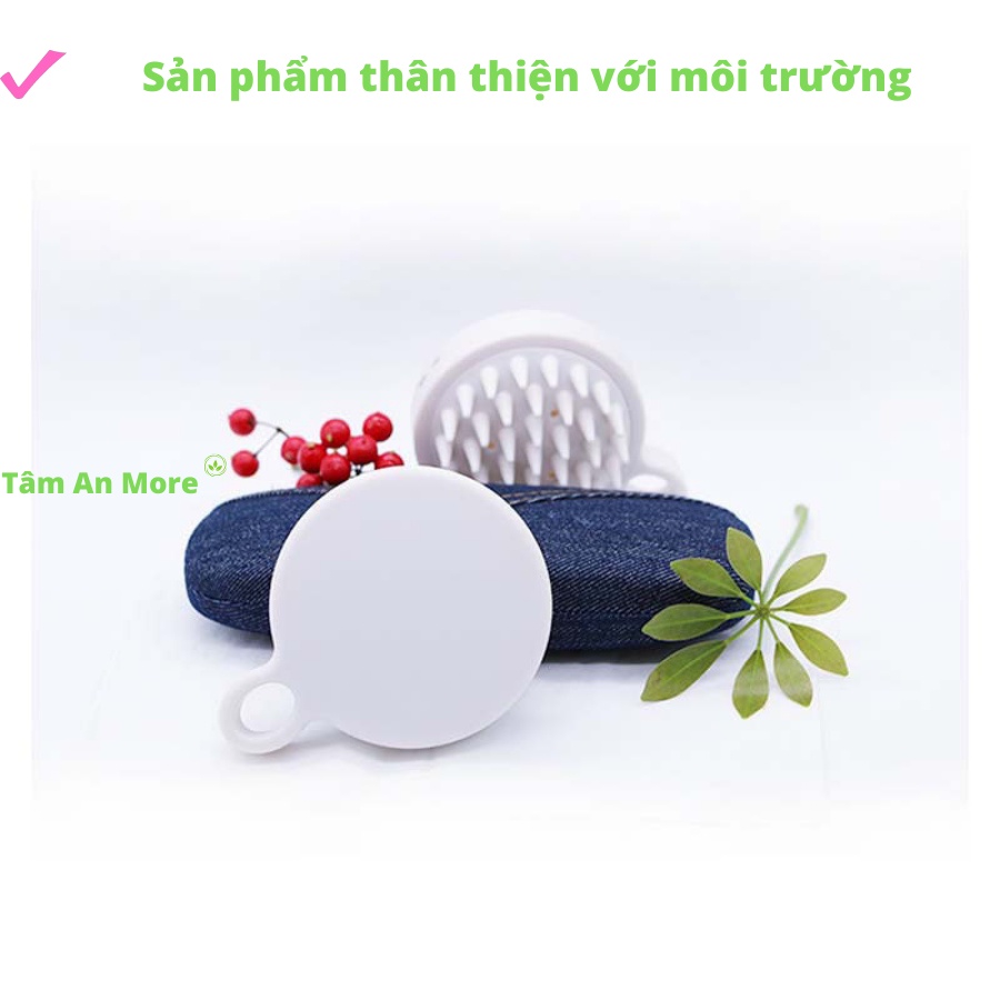 Lược gội đầu Silicon Muji, Lược gội mát xa da đầu, ngăn ngừa gãy rụng tóc - hàng Nhật chính hãng