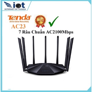 Bộ phát wifi xuyên tường tenda ac23 7 râu chuẩn ac 2100mbps siêu mạnh, tenda ac5 chuẩn ac1200mbps- hàng chính hãng