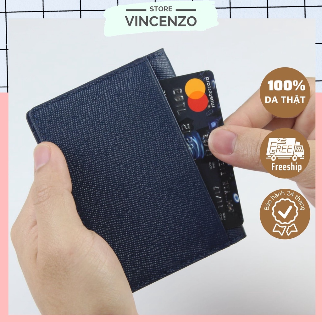 Ví mini nam nữ da safiano nhập khẩu, bóp nhỏ gọn phong cách thời trang