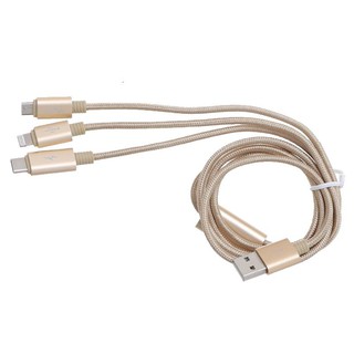 - cáp sạc 3 đầu bọc dù dài 1,2m