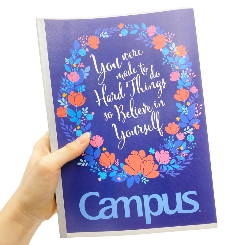 Bộ 5  Vở B5 200 Trang Campus Quotes - Kẻ Ngang Có Chấm - NB-BQUO200 - Mẫu 1 - Xanh Dương - KOKUYO