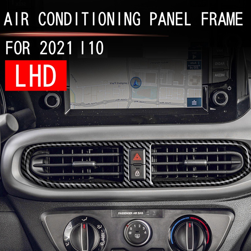 Ốp Viền Máy Điều Hòa Xe Hơi Hyundai I10 2022 Chất Liệu Sợi Carbon