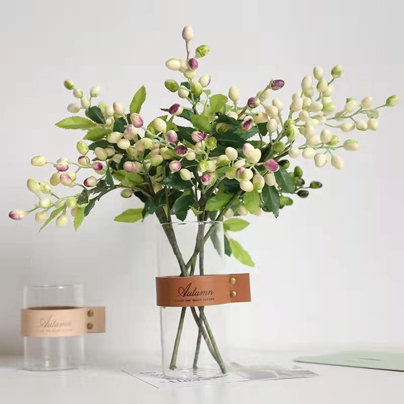 Hoa Nhân Tạo Hoa quả ô liu hoa nhân tạo với cỏ xốp hoa quả mọng núi hoa quả trang trí phòng khách cắm hoa trang trí