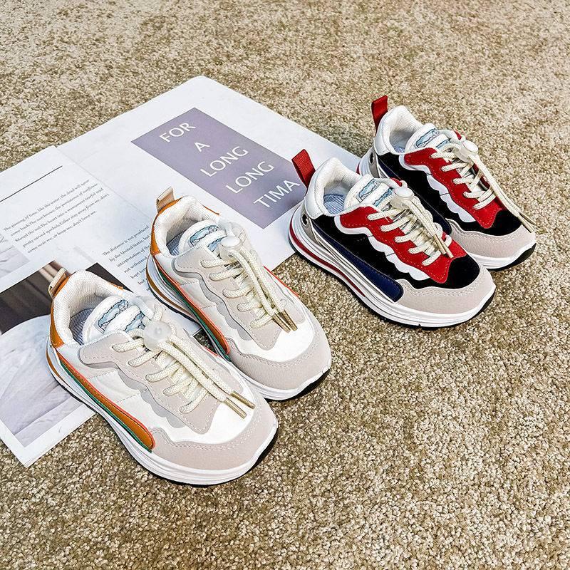 Giày Thể Thao Cột Dây Đế Dày Thoải Mái Chống Trượt Thời Trang Xuân Thu Cho Bé