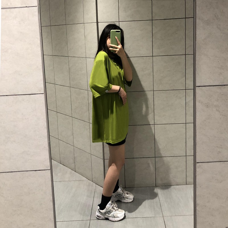 Áo thun tay lỡ form rộng nhiều màu áo phông trơn unisex kiểu dáng basic vải cotton mềm mịn TS001H | BigBuy360 - bigbuy360.vn