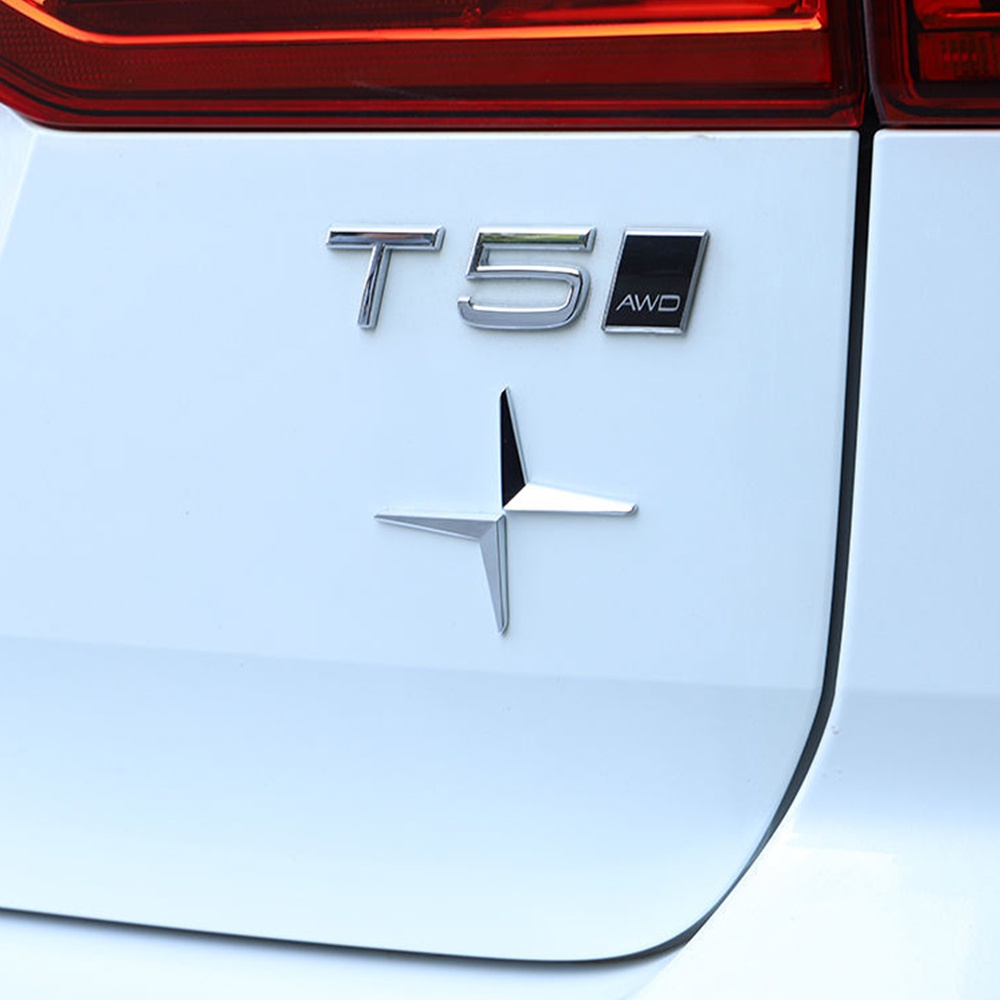 Miếng Dán Kim Loại Trang Trí Đuôi Xe Hơi Volvo Polestar 1