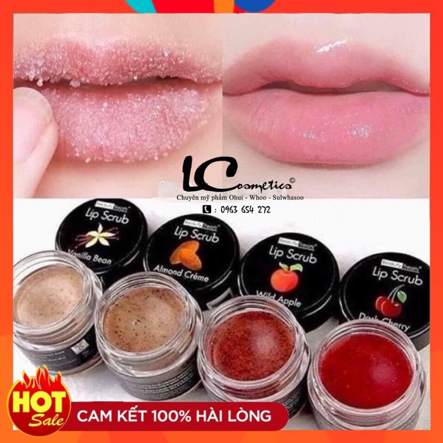 Tẩy Da Chết Môi Beauty Treats Scrub💋CHUẨN AUTH 100%💋dịu nhẹ- an toàn-cho đôi môi hồng quyến rũ hũ 10g