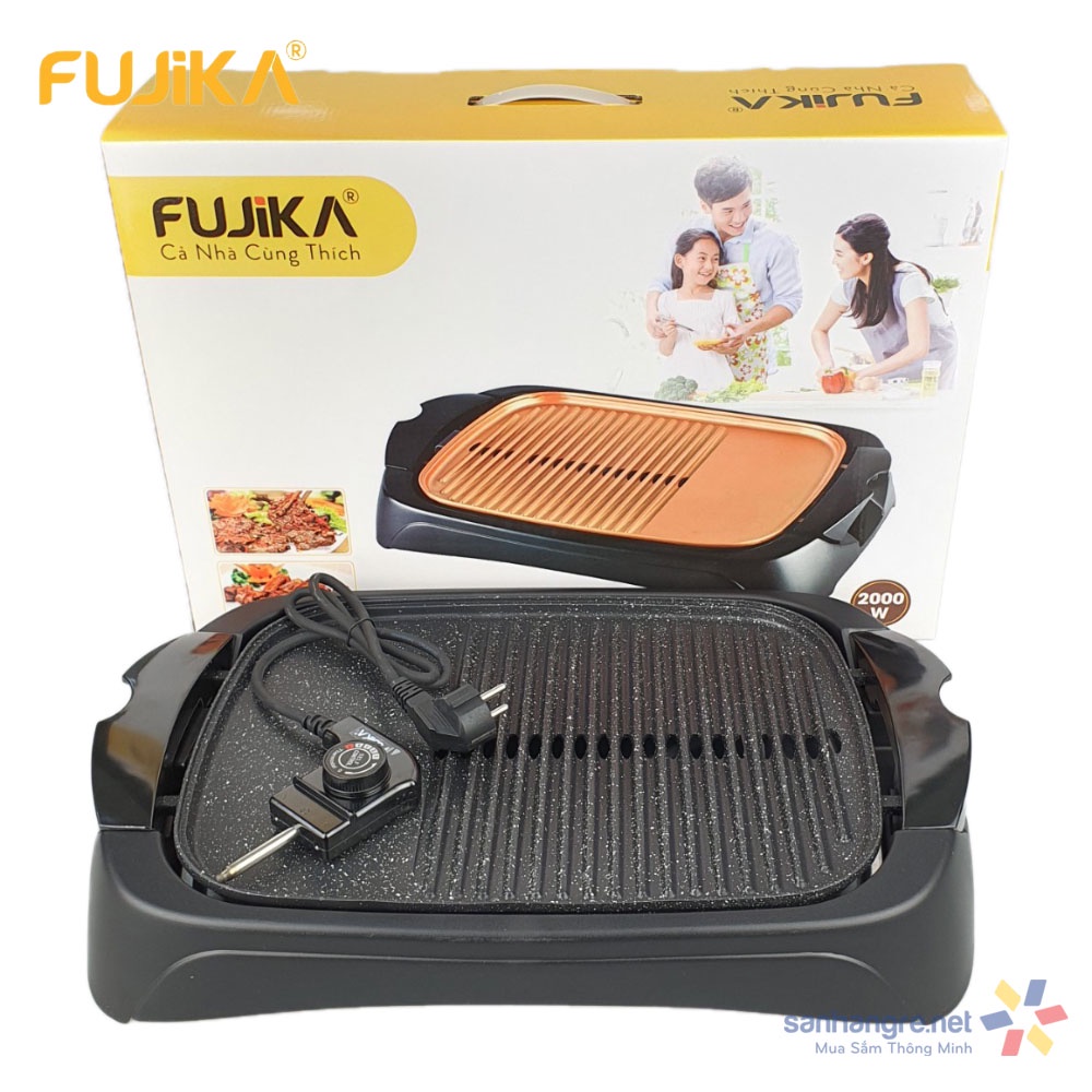 Bếp Nướng Điện mặt bếp tháo rời Fujika FJ-EG3620 Công Suất 2000W, 5 mức chỉnh nhiệt-Hàng chính hãng