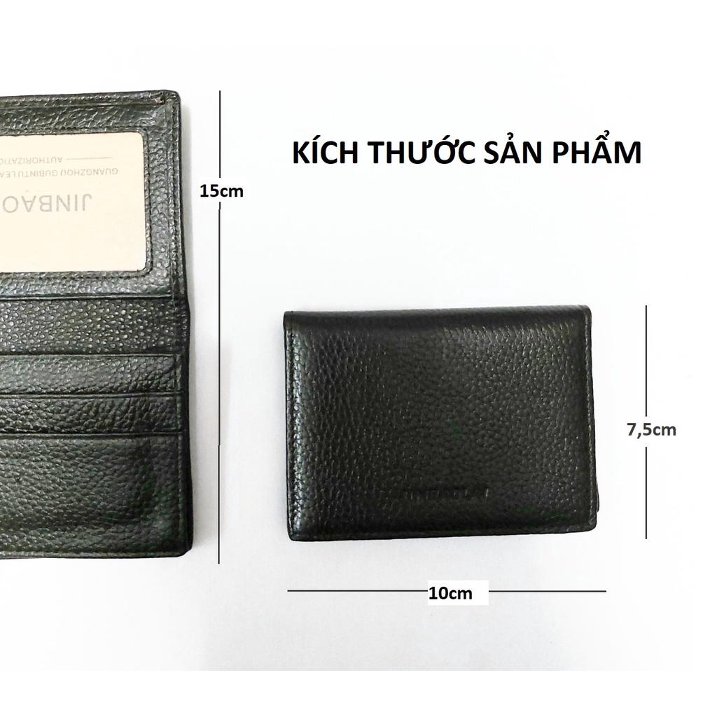 Ví Da đựng thẻ Danh thiếp Namecard hiệu Jinbaolai Hàng nhập nội địa siêu đẹp kèm hình thật