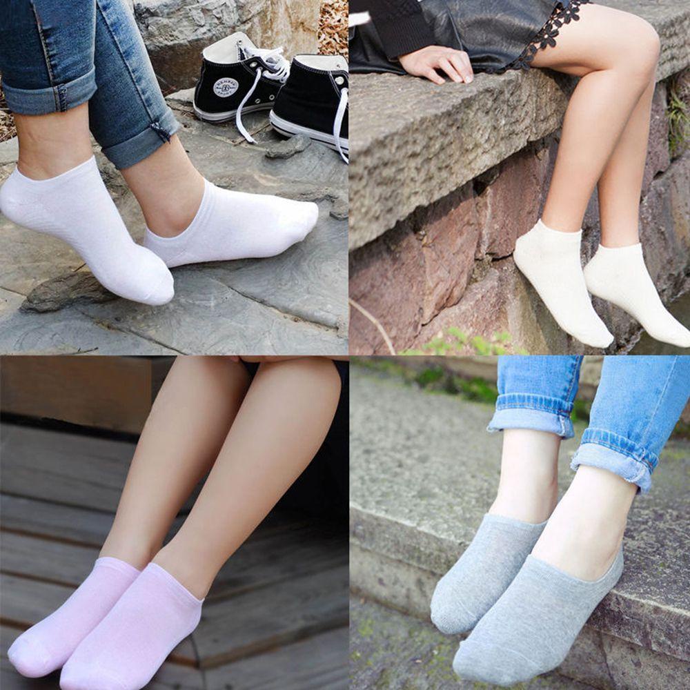 1 Đôi Vớ Cổ Thấp Mềm Mại Thoải Mái Màu Sắc Ngọt Ngào