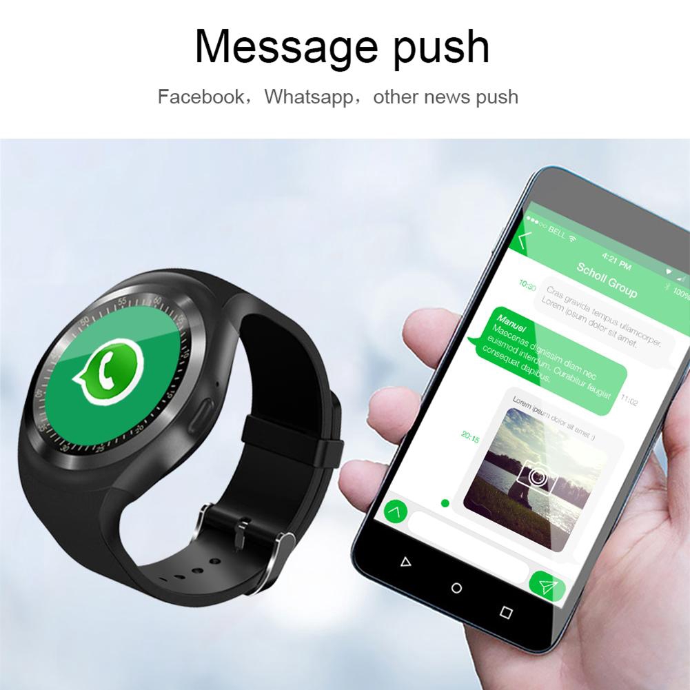 Smart Y1 Bluetooth V3.0 Watch Round Support Calling Pedometer Smartwatch