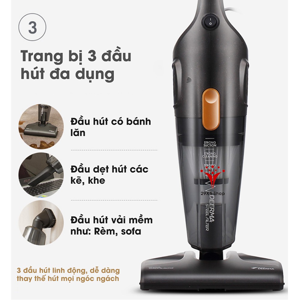 Máy hút bụi cầm tay Deerma Vacuum Cleaner DX115C / Deerma DX118C - Máy hút bụi gia đình, dễ dàng tháo lắp - 29X5 Shop